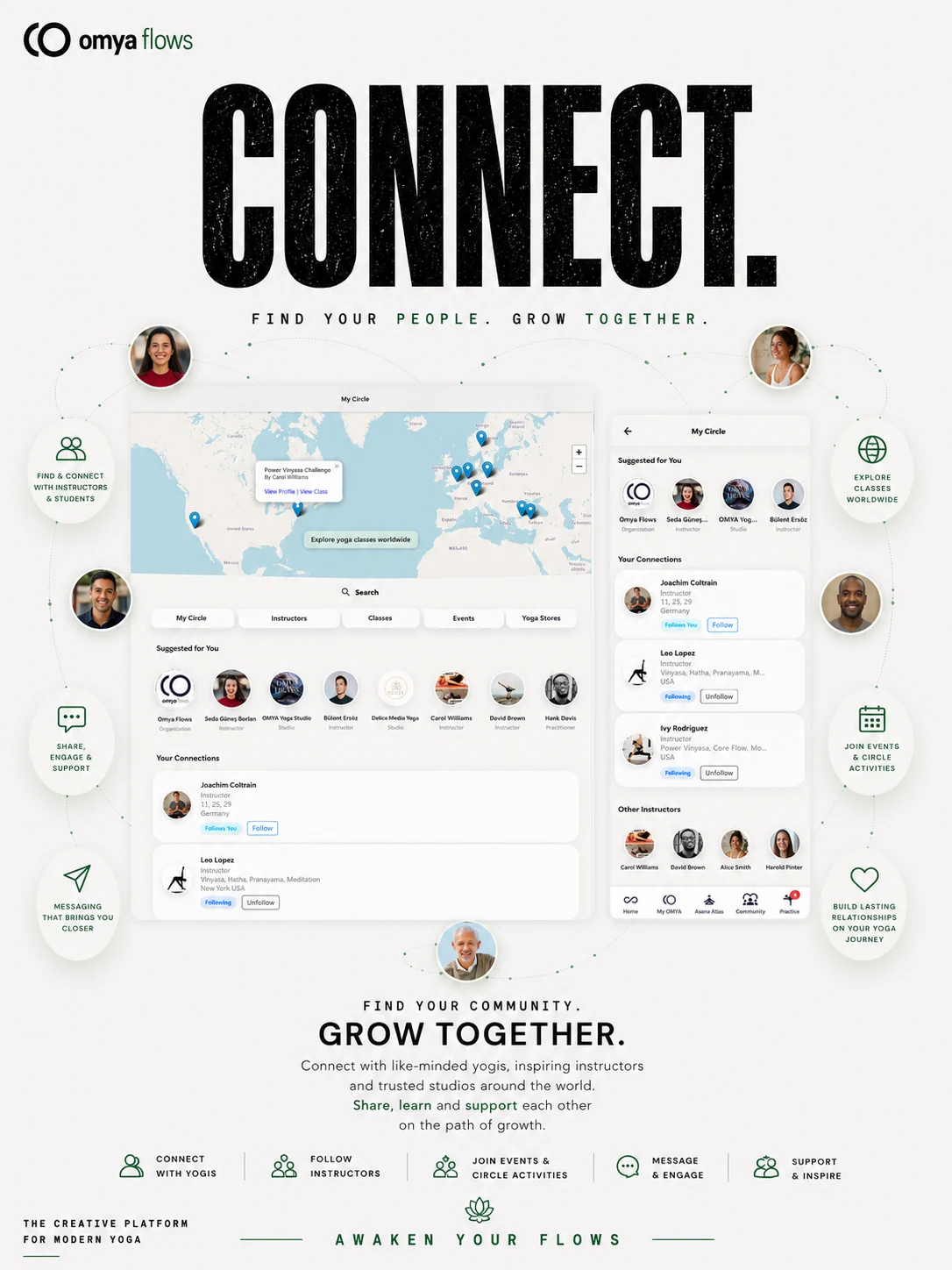 omyaflows Circle community interface
